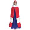YKJJFVZ Austrian Flag Print Rogue Cosplay Adult Halloween Witch Hooded Cloak Cape Unisex Costume For Horror Parties Masquerade view 2