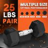 Cast Iron - Chrome Grip Hex Dumbbell - 25 lbs - Pair view 3