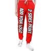 Custom Sweatpants with Photo Text for Men Customize Your Own Image Customize Pants Customizable Sweatpants Customized Pant Large Red view 1