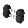 Cast Iron - Chrome Grip Hex Dumbbell - 15 lbs - Pair view 1