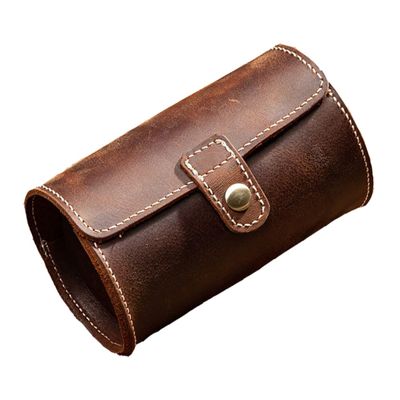 BESTYASH 2pcs Elegant Vintage Watch Box Slot Organizer for Travel Storage Watch Packing Box for Men Women