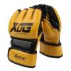 WIVKS MMA Gloves Grappling Sparring for Men Women, Taekwondo Boxing Muay Thai Martial Arts Training Gloves, Half Finger Adjustable Mitts Kickboxing Fighting Punching Bag Workout (Yellow,Medium) view 1