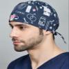 Surgical Scrub Caps for Women Men Nurse Nursing Hats Surgery Medical Head Cap Surgical Dental Hair Doctors Hospitals Head Covers Pure Cotton Tie Back Adjustable Elastic with Soft Sweat Patch Free Size view 2