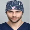 Surgical Scrub Caps for Women Men Nurse Nursing Hats Surgery Medical Head Cap Surgical Dental Hair Doctors Hospitals Head Covers Pure Cotton Tie Back Adjustable Elastic with Soft Sweat Patch Free Size view 3