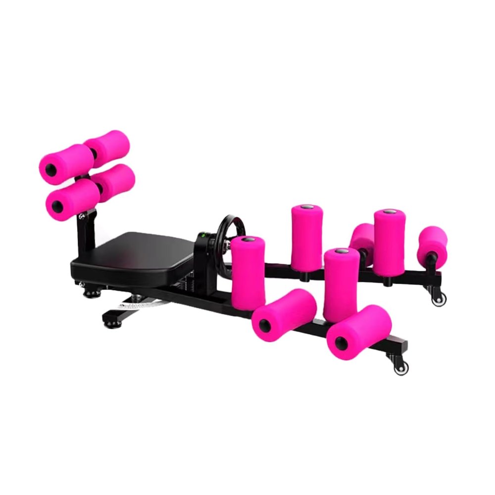 BXKCFYBSQ Heavy Duty Splits Trainer,Leg Stretcher,Gymnastic Flexibility Extension Equipment,for Ballet Yoga Sports Training,Load Capacity 200 Kg,230 Degree Stretch(Pink)