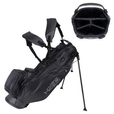 Sun Mountain H2NO Litespeed Stand Bag - Durable Golf Stand Bag with a Four-Way Top and Ergonomic Handle for Ultimate Convenience - Lightweight with Nine Pockets for Spacious Storage - Steel-Black