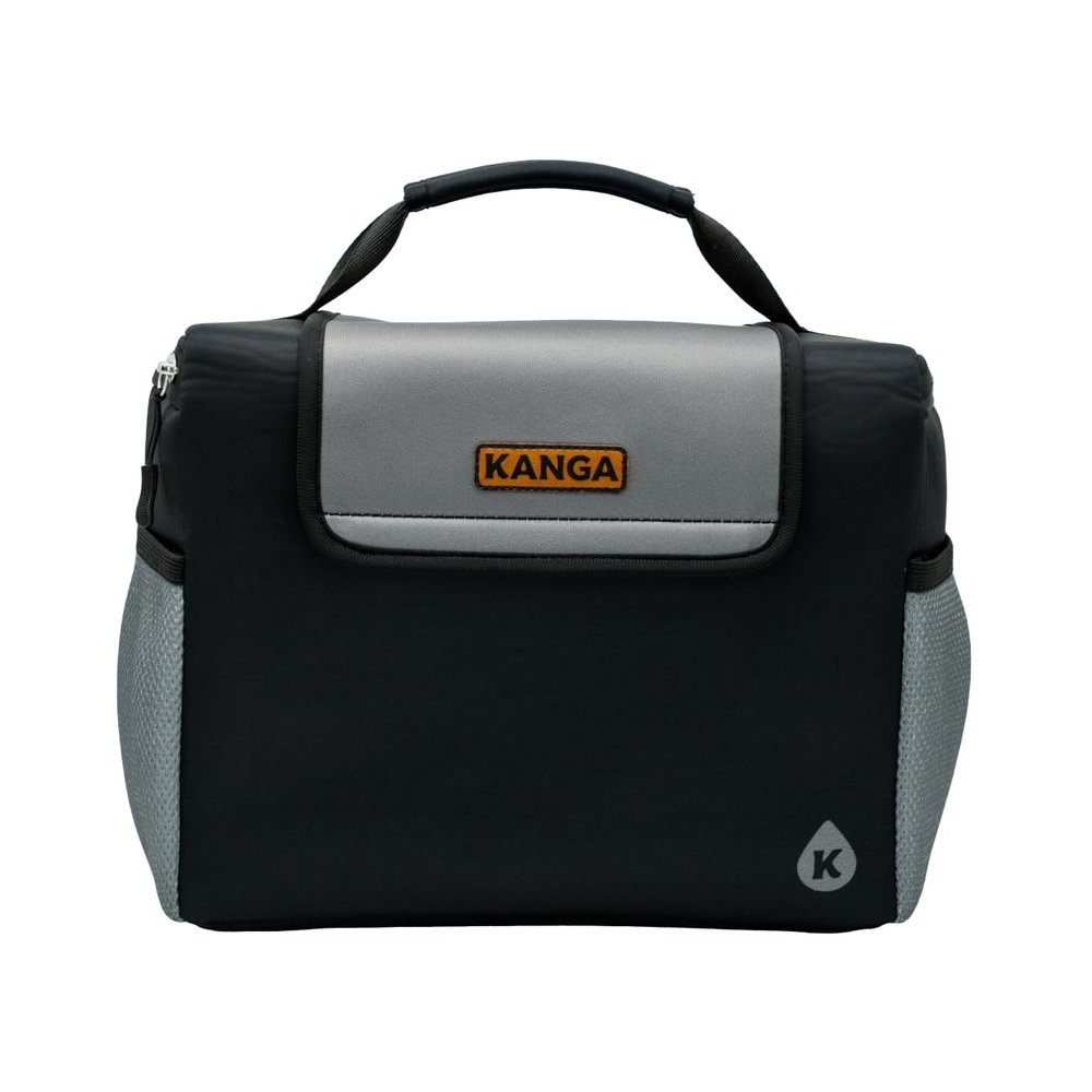 anga Softside Cooler Insulated Lunch Box - 4 Layer Insulation Drink Cooler for Food, Snacks, Can Beer and Seltzers - Leak Proof and Durability Tested - Kanga Brew Box (Midnight)
