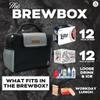 anga Softside Cooler Insulated Lunch Box - 4 Layer Insulation Drink Cooler for Food, Snacks, Can Beer and Seltzers - Leak Proof and Durability Tested - Kanga Brew Box (Midnight) view 2