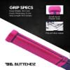 Buttendz Fusion Z Hockey Stick Replacement Grip - Reusable Design, Small Knob Player Grip for Top Hand Mobility, Fits All Stick Sizes (Pink, Black Drip) view 2
