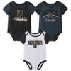Outerstuff NHL Newborn Baby and Infant Short Sleeve Bodysuit Variety 3-Pack - Vegas Golden Knights, 3-6M view 1