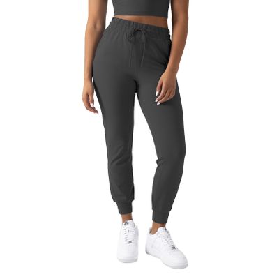 YITTY Active Women's Ultraluxe High-Waist Jogger Pant, Athleisure, Draw-String, Breathable, Pockets, Onyx, S, Regular