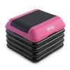 Circuit Fitness by Marcy 16 x 16 inches Adjustable Height Aerobic Step Platform with 4 Risers, Non-Slip Rubber Surface, Home Exercise Fitness Training, American Pink, STEP-PINK01-4R view 1