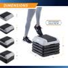 Circuit Fitness by Marcy 16 x 16 inches Adjustable Height Aerobic Step Platform with 4 Risers, Non-Slip Rubber Surface, Home Exercise Fitness Training, American Pink, STEP-PINK01-4R view 2