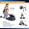 Circuit Fitness by Marcy 16 x 16 inches Adjustable Height Aerobic Step Platform with 4 Risers, Non-Slip Rubber Surface, Home Exercise Fitness Training, American Pink, STEP-PINK01-4R view 3