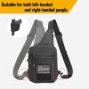 Small Tactical Sling Bag for Men CCW Sling Bag for Right&Left Hand Shoulder Holster Bag for Carry of handguns Black view 4