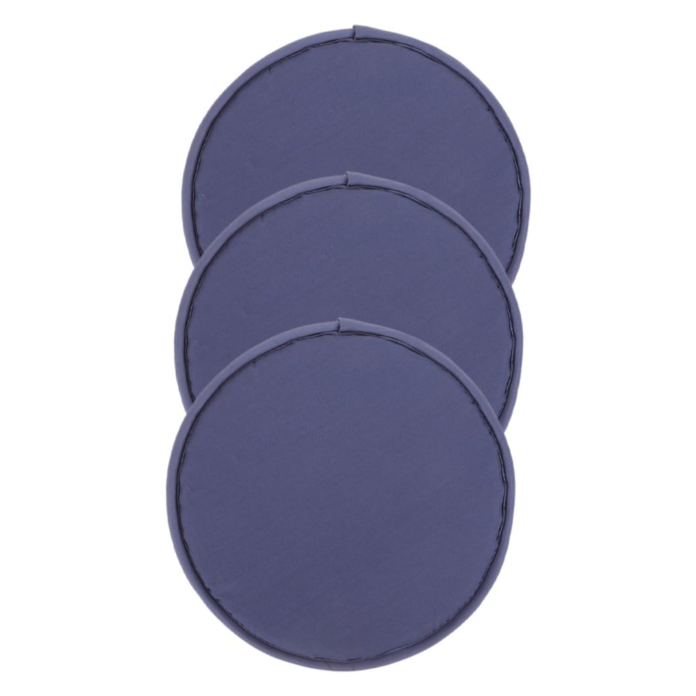 KICHOUSE 3Pcs Portable Round Outdoor Seat Cushions Camping Sitting Pads Lightweight Polyester Fiber Picnic Cushions with Dirt-Resistant Surface for Hiking Park and Travel