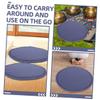 KICHOUSE 3Pcs Portable Round Outdoor Seat Cushions Camping Sitting Pads Lightweight Polyester Fiber Picnic Cushions with Dirt-Resistant Surface for Hiking Park and Travel view 2