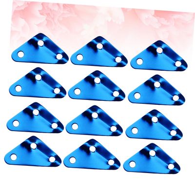 NULYLU 12Pcs Blue Aluminum Alloy Camping Tent Rope Buckles with Anti-Slip Wind Rope Adjusters for Outdoor Tent and Tarp Cord Tightening Corrosion-Resistant Fasteners for Hiking and Backpacking