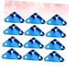NULYLU 12Pcs Blue Aluminum Alloy Camping Tent Rope Buckles with Anti-Slip Wind Rope Adjusters for Outdoor Tent and Tarp Cord Tightening Corrosion-Resistant Fasteners for Hiking and Backpacking view 1