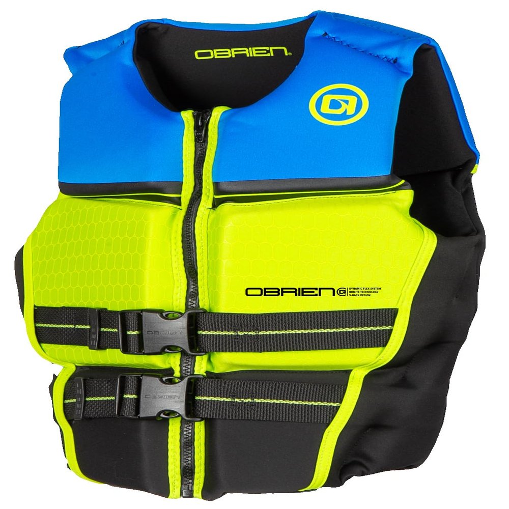 O'Brien Jr Neoprene Life Jacket USCG Approved, (28-32" Chest & Over 90 lbs) for Lake, River, PWC, Wakeboard