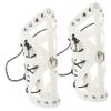BESTYASH 2pcs Punk Style Arm Guards Lightweight Arm Bracers for Cosplay Role Playing and Costume Parties Comfortable Breathable Design for Daily Wear and Theatrical Props White view 1