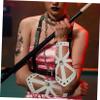 BESTYASH 2pcs Punk Style Arm Guards Lightweight Arm Bracers for Cosplay Role Playing and Costume Parties Comfortable Breathable Design for Daily Wear and Theatrical Props White view 2