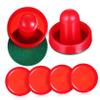 BCOATH Ice Hockey Game Accessories 60mm Red 2 Velvet Pads 2 51mm Balls 4/Bag Hockey Paddle Replacement Pack view 1