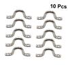 Parliky 10pcs Quality Stainless Hump Shape Boat Handles Plate Staple Ring for Boating Accessories view 3
