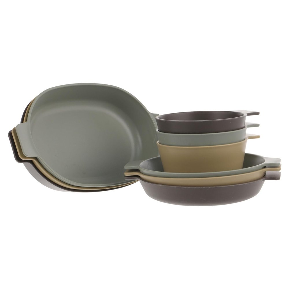BESPORTBLE Camping Picnic Plates Utensils Outdoor Plates Dinnerware Bowl Lids Lightweight Portable Bowl Kit
