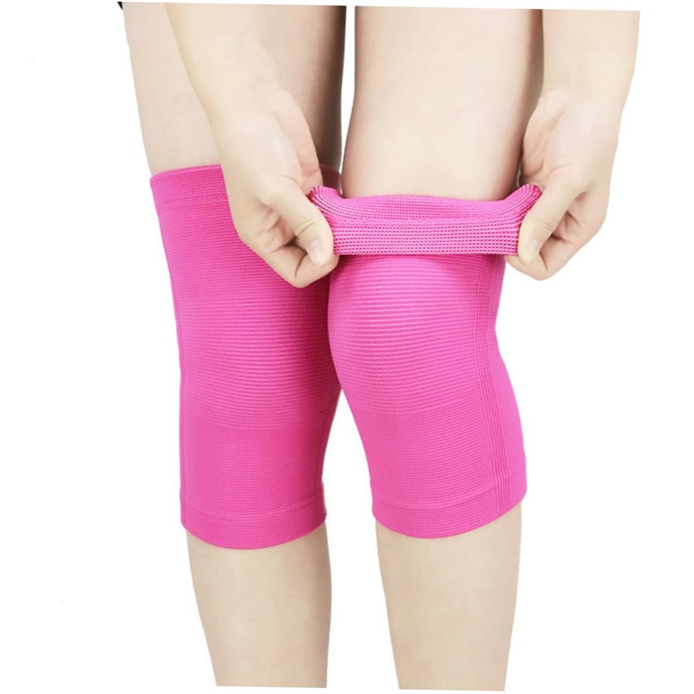 NOLITOY L Knee Support Sleeves Pink 1 Pair Nylon Spandex Sports