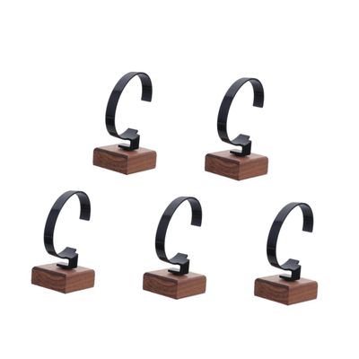 BESTYASH 5pcs Wrist Watch Display Stand Stylish Walnut Storage Holder for Organizing Multifunctional Lining for Watch Organizer for Enthusiasts