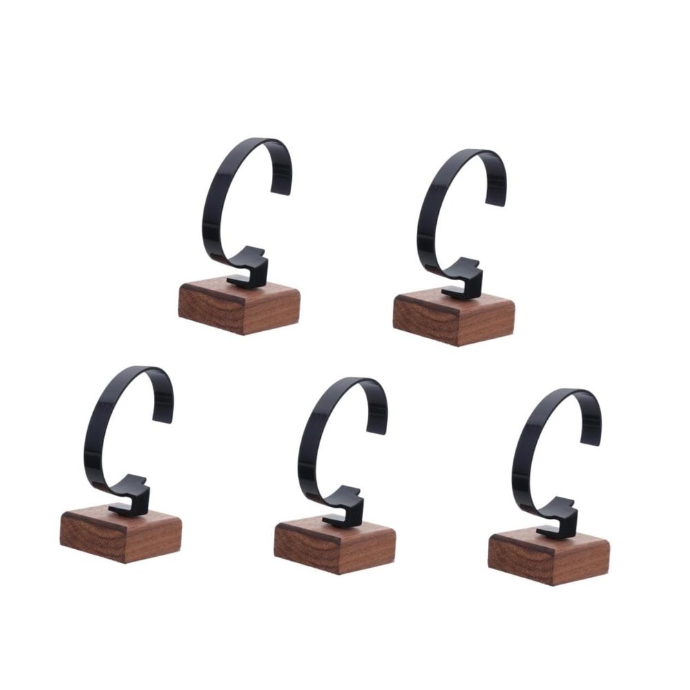 BESTYASH 5pcs Wrist Watch Display Stand Stylish Walnut Storage Holder for Organizing Multifunctional Lining for Watch Organizer for Enthusiasts