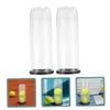 Happyyami 2pcs Portable Tennis Ball Holder PVC Container Black Lid for Organizing Tennis Balls Wear-Resistant Sports Storage for Players view 4