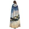 YKJJFVZ World War 2 Aircraft Airplane Print Rogue Cosplay Adult Halloween Witch Hooded Cloak Cape Unisex Costume For Horror Parties Masquerade view 4
