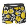 Lemon Fruit Pattern Print Men'S Underwear Boxer Briefs, Soft Comfortable Stretch Briefs For Everyday Use view 1