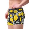 Lemon Fruit Pattern Print Men'S Underwear Boxer Briefs, Soft Comfortable Stretch Briefs For Everyday Use view 2