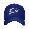 I Am The Eldest Boy Hat Funny Trucker Baseball Cap Dad Hats for Men Women Adjustable Blue view 2