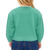 INFULEIMU Girls Sweaters Crewneck Long Sleeve Kids Sweater Fall Winter Chunky Knit Pullover Jumper 5-14 Light Green view 3
