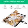 Golf Towel Waffle Pattern Towels,Thanksgiving Fall Sunflower Cow Microfiber Golf Bag Towel with Carabiner Clip Farm Highland Cattle Pumpkin Golf Accessories Club Cleaner for Men Women,16"x24" view 2