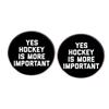 2pcs HOCKEY lapel pins, YES HOCKEY IS MORE IMPORTANT enamelled pins, HOCKEY player fan backpack hat accessory view 1