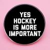 2pcs HOCKEY lapel pins, YES HOCKEY IS MORE IMPORTANT enamelled pins, HOCKEY player fan backpack hat accessory view 4