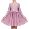 Girls Dress Purple Pearl Pocket Sequin Vintage Elegant Xmas Long Sleeve Size 10 view 1