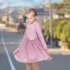 Girls Dress Purple Pearl Pocket Sequin Vintage Elegant Xmas Long Sleeve Size 10 view 3