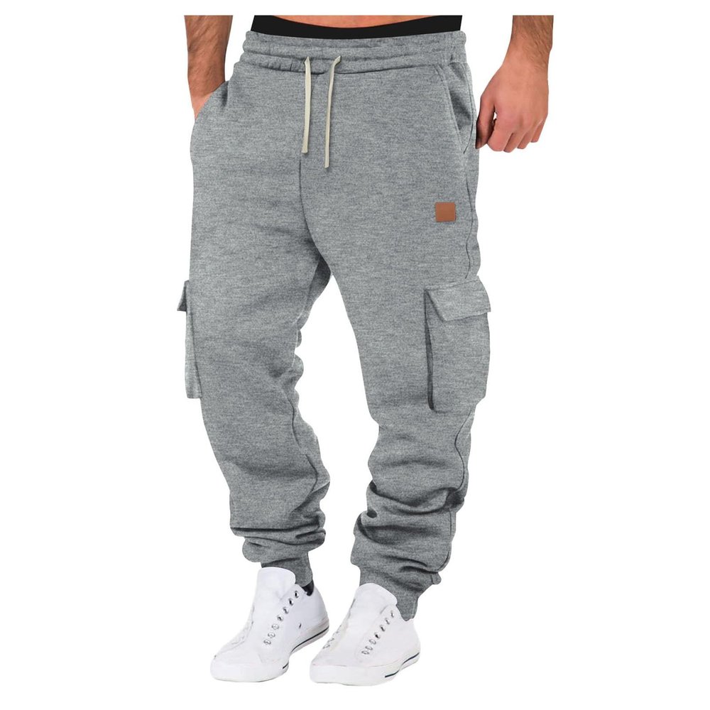 Mens Jogger Sweat Pants Casual Drawstring Loose Fit Comfy Gym Joggers Sweatpants for Men with Pockets