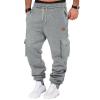 Mens Jogger Sweat Pants Casual Drawstring Loose Fit Comfy Gym Joggers Sweatpants for Men with Pockets view 2