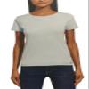 DKNY Women's Short Sleeve Crew Neck Organic Cotton Tee (Large, Blue) view 1