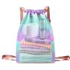 Drawstring Gym Bag | Lightweight Gym Bag | Drawstring Sports Bag | Water-Resistant Gym Bag, Nylon Drawstring Backpack, Gym Sack with Pockets, Polyester Drawstring Bag view 1