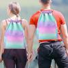 Drawstring Gym Bag | Lightweight Gym Bag | Drawstring Sports Bag | Water-Resistant Gym Bag, Nylon Drawstring Backpack, Gym Sack with Pockets, Polyester Drawstring Bag view 3
