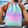 Drawstring Gym Bag | Lightweight Gym Bag | Drawstring Sports Bag | Water-Resistant Gym Bag, Nylon Drawstring Backpack, Gym Sack with Pockets, Polyester Drawstring Bag view 4