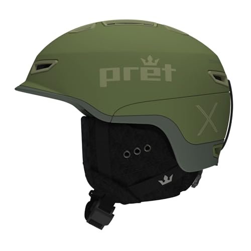 PRET Fury Ski & Snowboard Helmet | Level C Ventilation | MIPS Impact Protection | X Green | Small